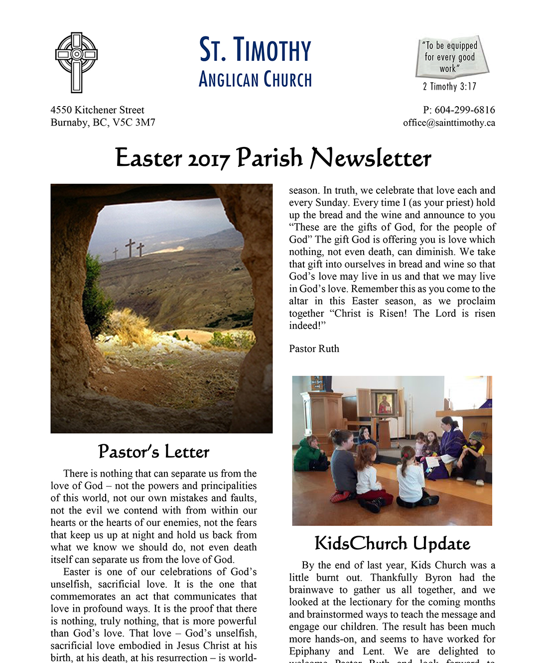 Newsletter: Easter 2017